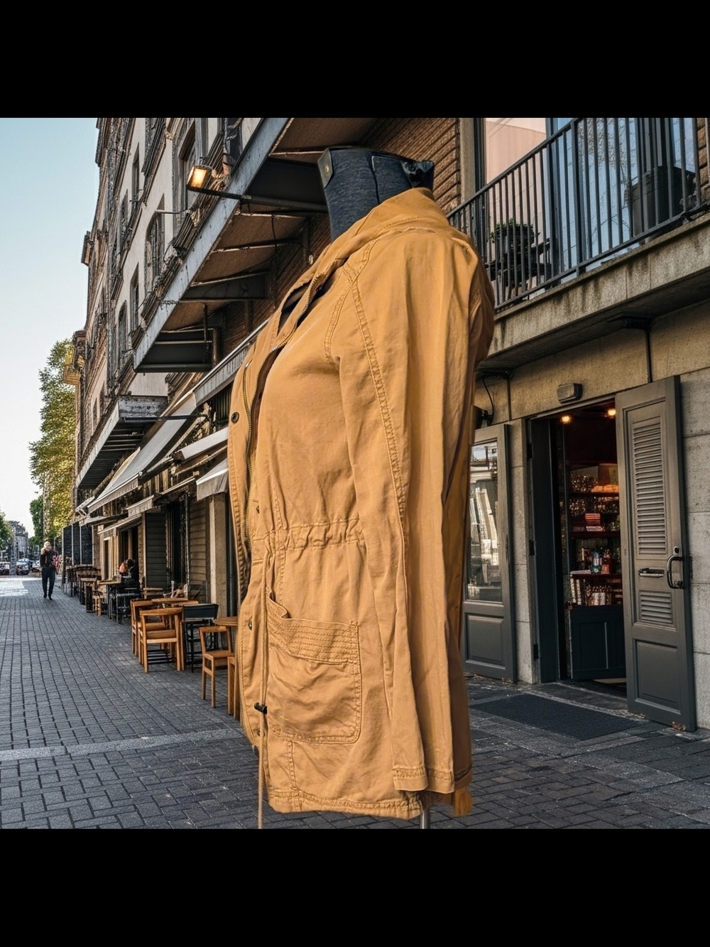 NWOT Mossimo Supply Co. 2015 Women’s Canvas Hooded Utility Jacket Camel Size L - Picture 2 of 11